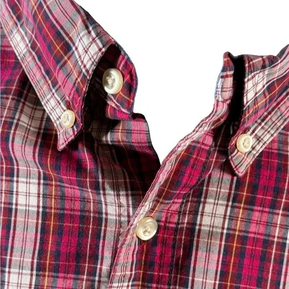 Chaps Easy Care Men's Size XL Red Plaid Long Sleeve Button Down Shirt - Picture 3 of 9